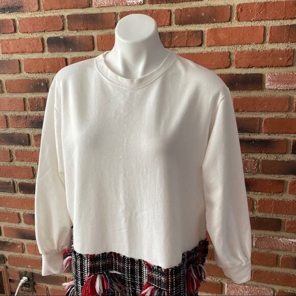 Zara tweed tassel blouse dress sz M Zara Sweater Dress - Picture 8 of 9